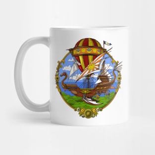 Steampunk Dragon Air Balloon Mug